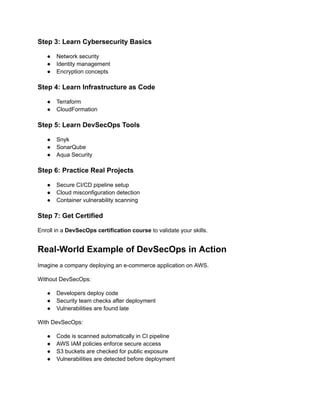 Cloud Security in DevSecOps (AWS, Azure, GCP Focus) | PDF