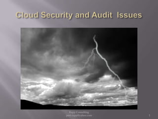 Cloud Security and Audit  Issues 1 Rapp Consulting   peet.rapp@yahoo.com 