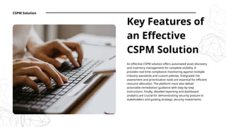 Cloud Security Posture Management (CSPM) Core Stack | PPTX