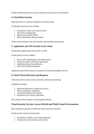 Cloud Security Services: Safeguarding Enterprise Workloads in a Cloud ...