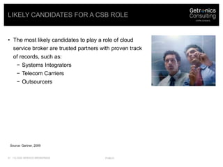 Google’s AppEngine</li></ul>IaaS<br />Infrastructure as a service<br /><ul><li>On demand processing, storage, and other fu...