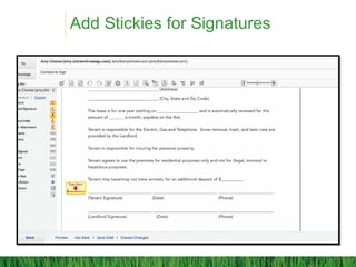 Add Stickies for Signatures
 