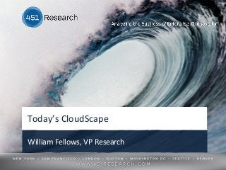Today’s	
  CloudScape	
  
William	
  Fellows,	
  VP	
  Research	
  

 