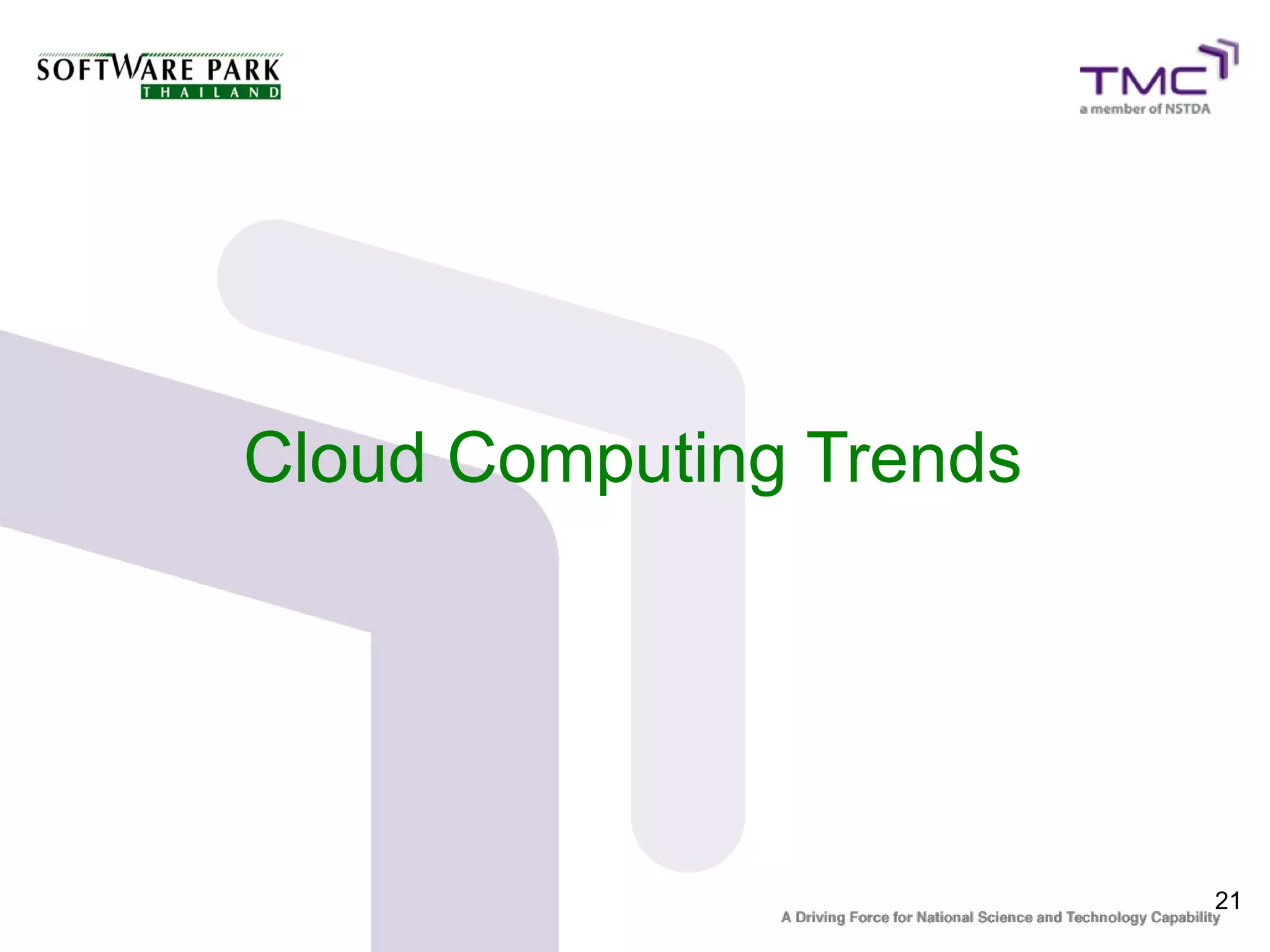 Cloud Computing Trends




                         21
 
