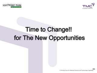 Time to Change!!
for The New Opportunities



                            63
 