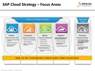 © 2013 Altevie Technologies s.r.l. All rights reserved.
SAP Cloud Strategy – Focus Areas
 
