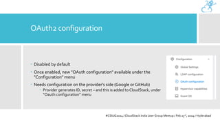 CloudStack Authentication Methods – Harikrishna Patnala, ShapeBlue | PDF