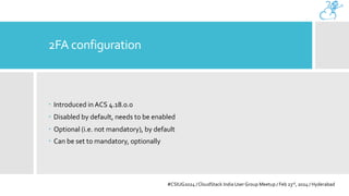 CloudStack Authentication Methods – Harikrishna Patnala, ShapeBlue | PDF