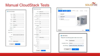Manual CloudStack Tests
 
