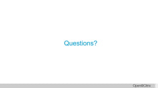 Questions?
 