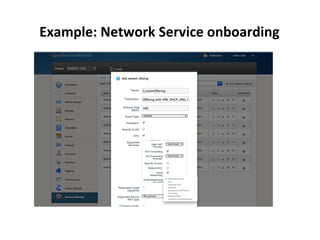 Example:	
  Network	
  Service	
  onboarding	
  
 