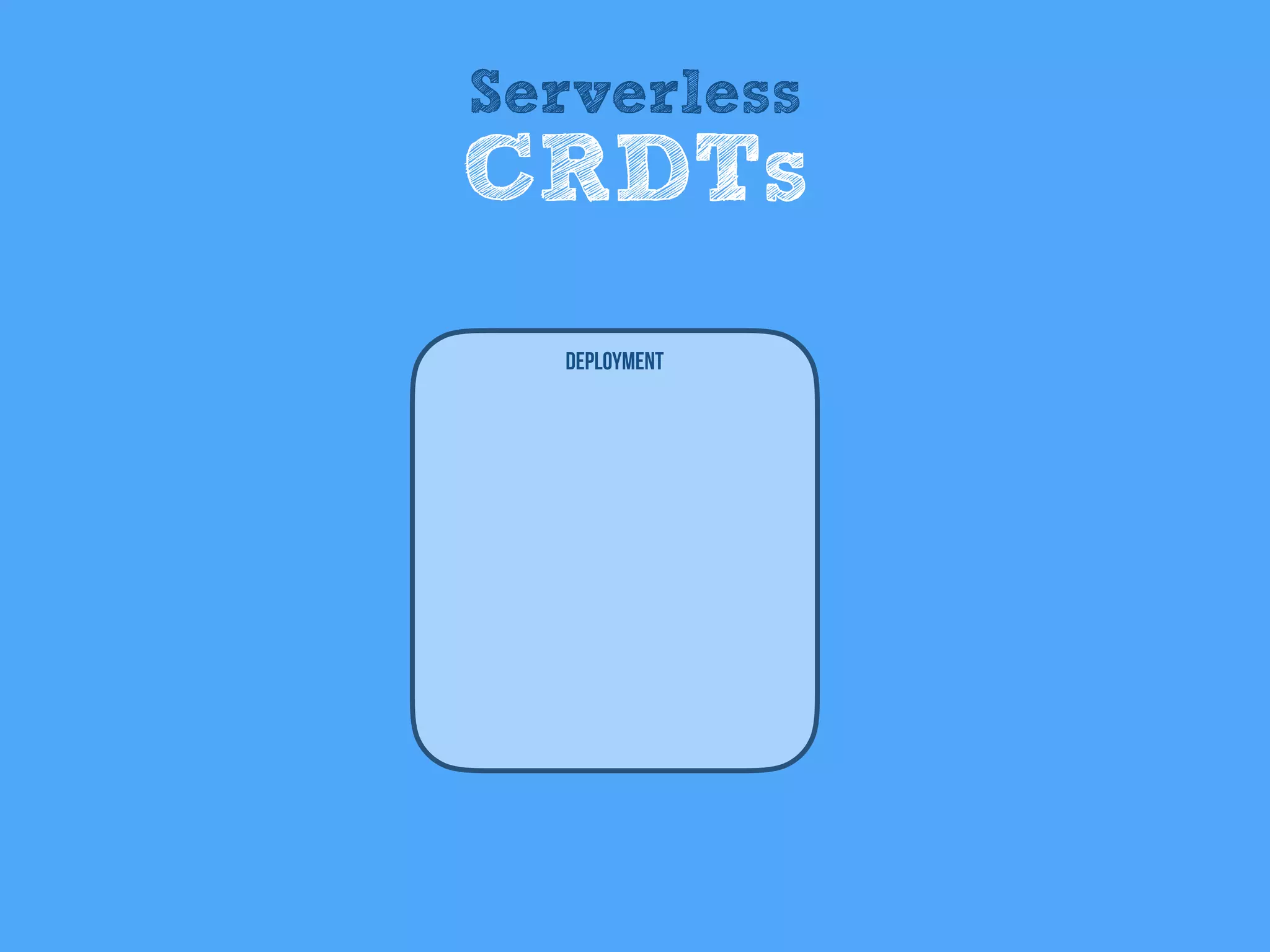 Deployment
Serverless
CRDTs
 