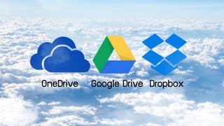 OneDrive Google Drive Dropbox
 