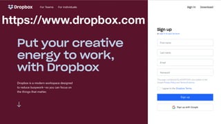 https://www.dropbox.com
 