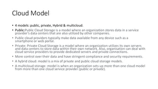Cloud Storage and Understanding on Cloud Storage | PDF
