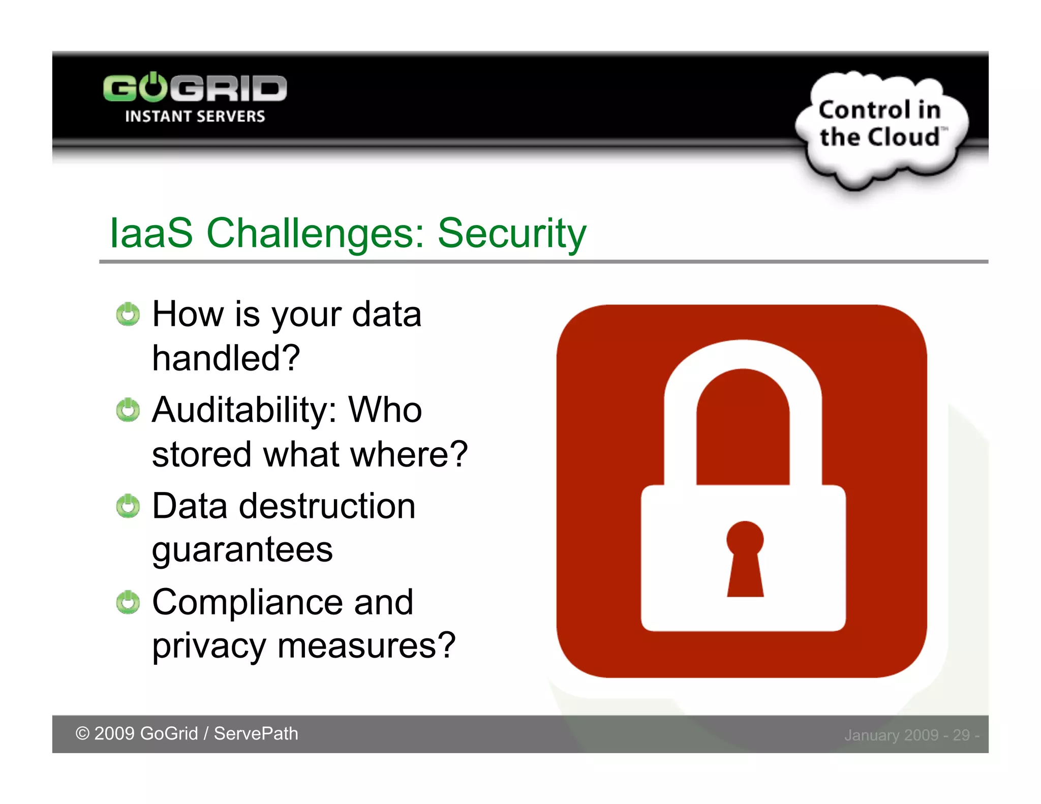 Challenges Embracing Cloud Storage