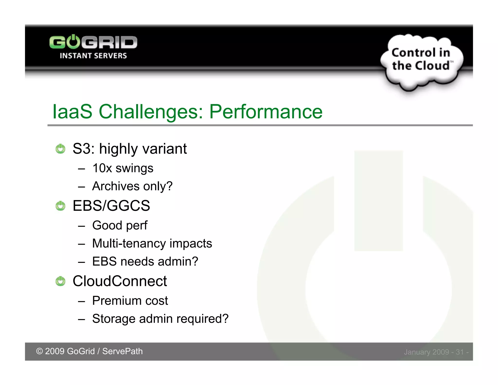 Challenges Embracing Cloud Storage