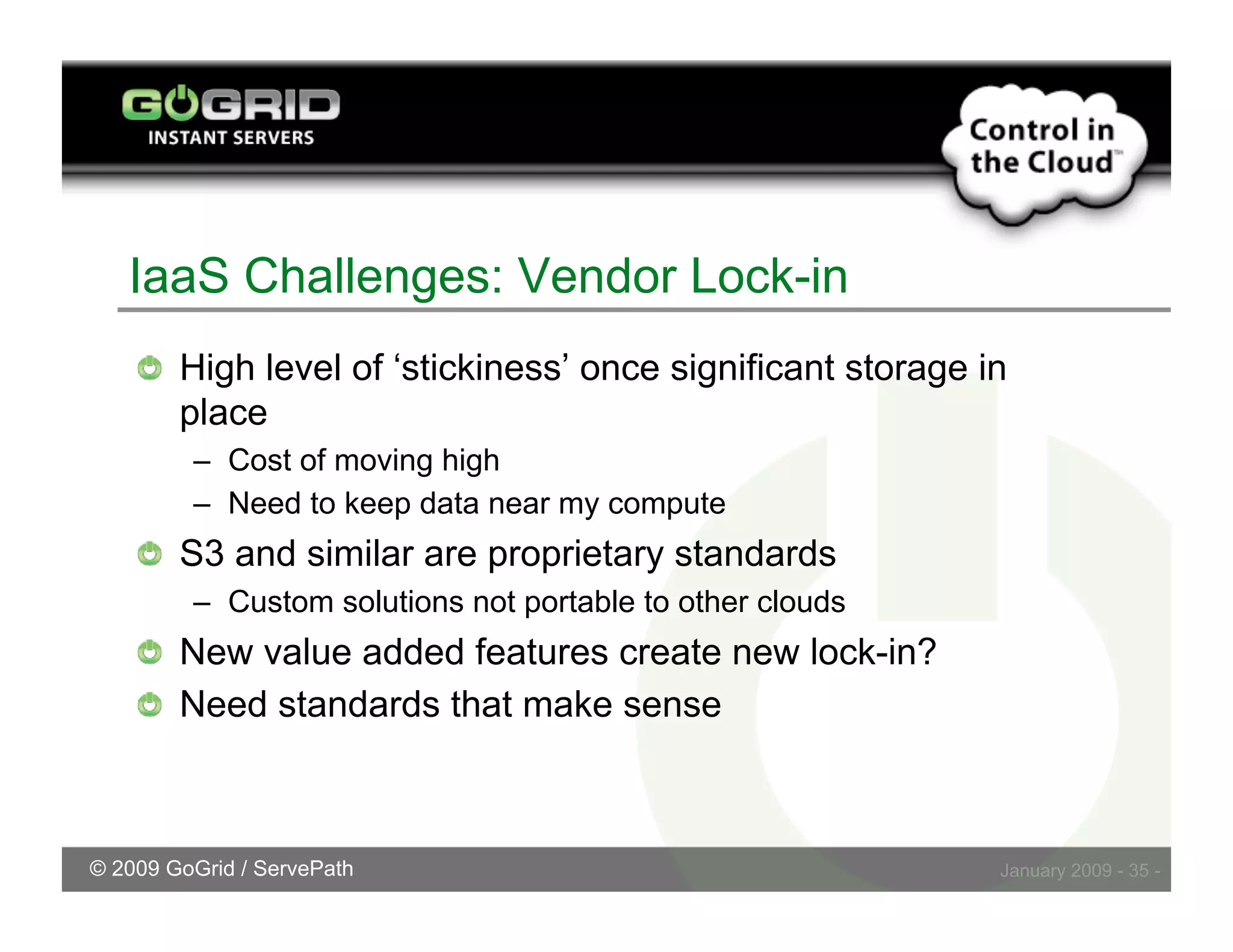 Challenges Embracing Cloud Storage