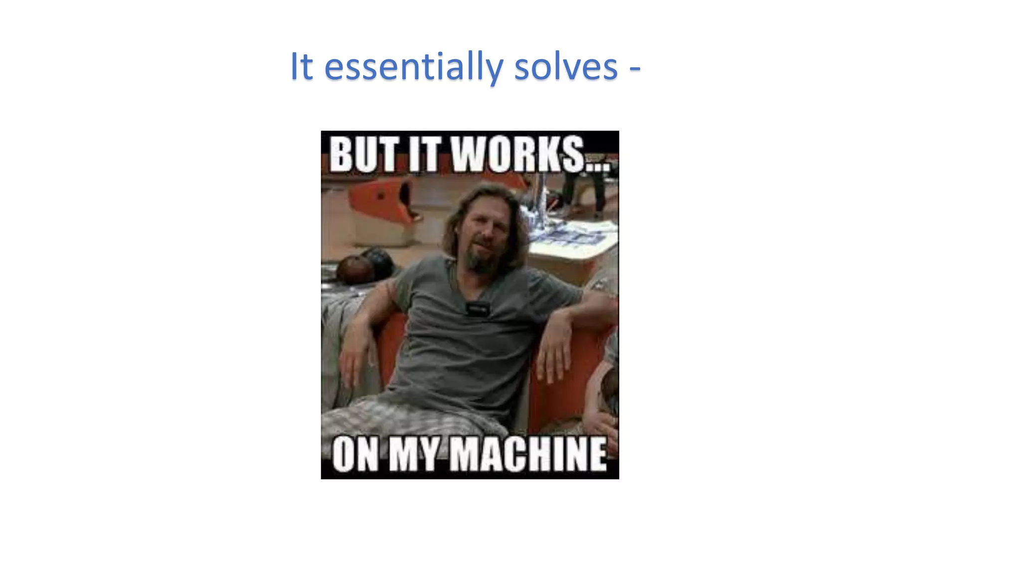 It essentially solves -
 