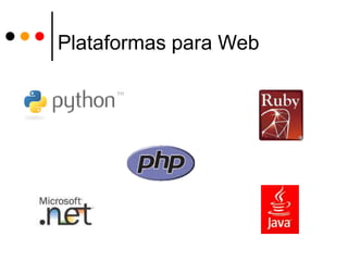  Suporte a vários bancos de dadosPlataformasGoogle AppEnginecode.google.com/appengine Formato próprio de banco de dados a DATASTORE;