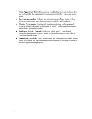 Cloud Testing: A Comprehensive Guide from Beginner to Advanced | PDF