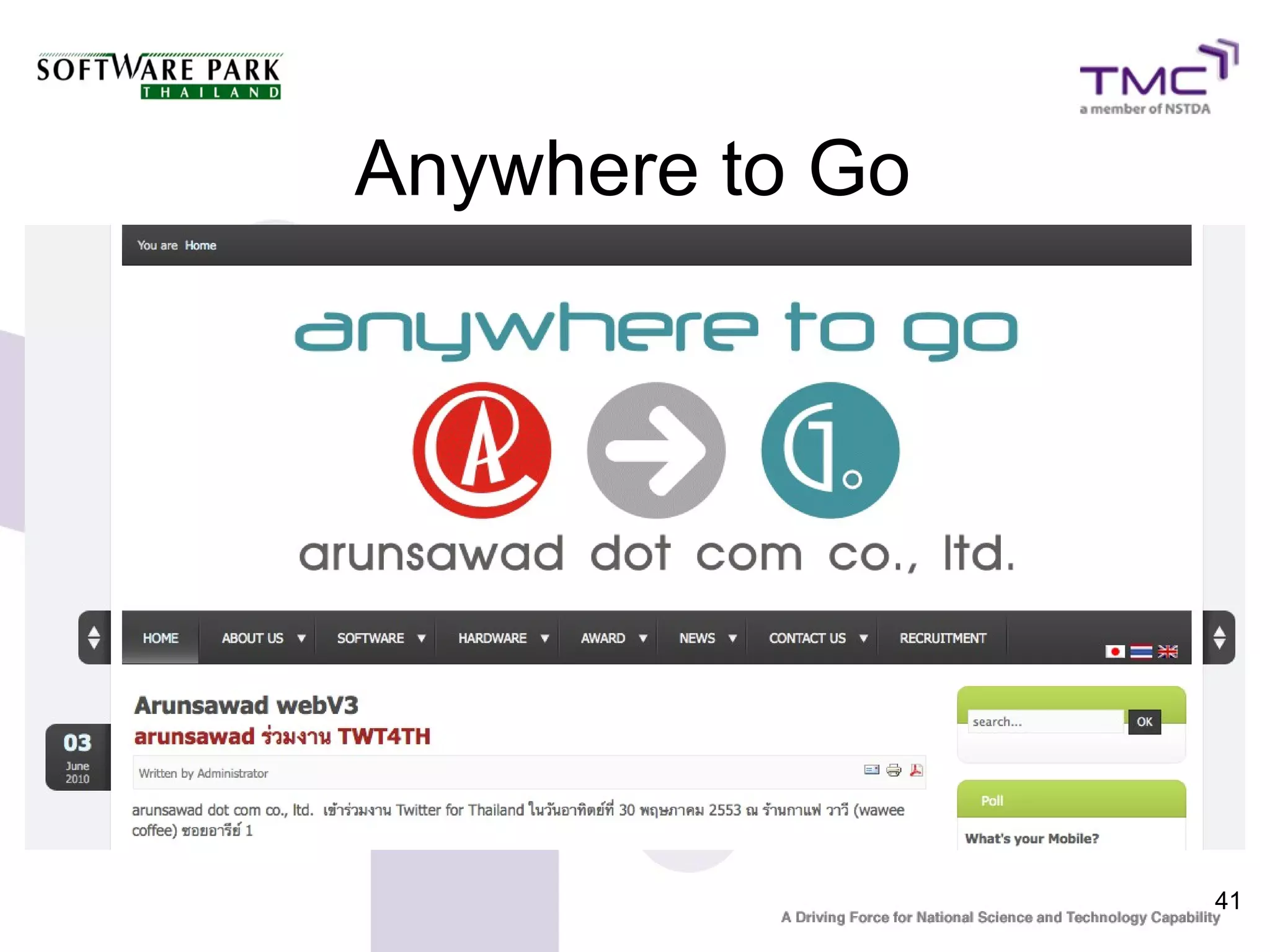 Anywhere to Go




                 41
 