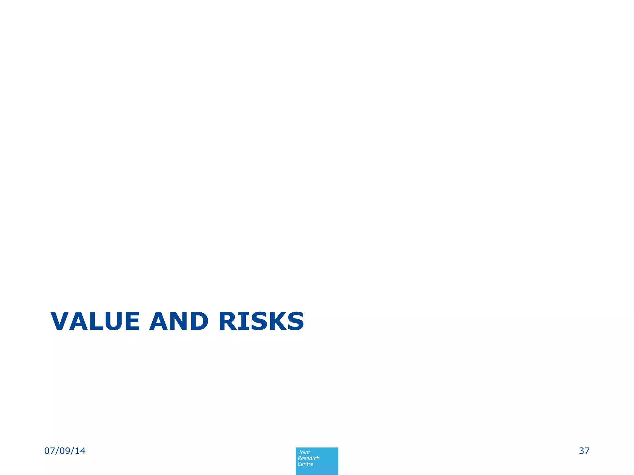 VALUE AND RISKS
3707/09/14
 