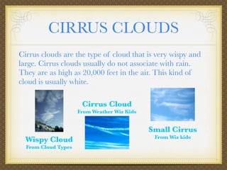 Cloud types | KEY