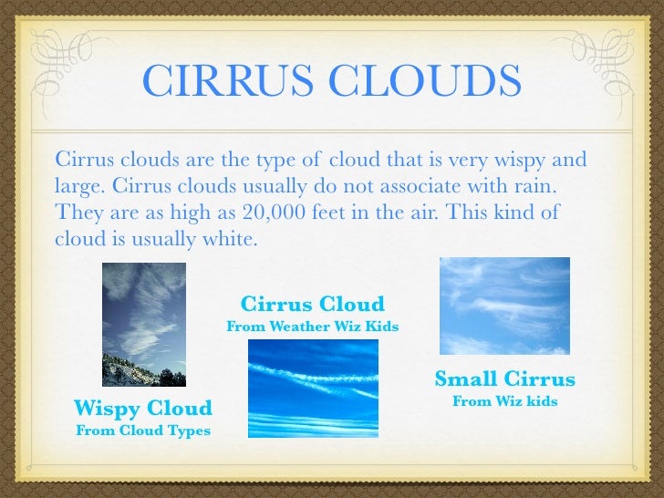 Cloud types