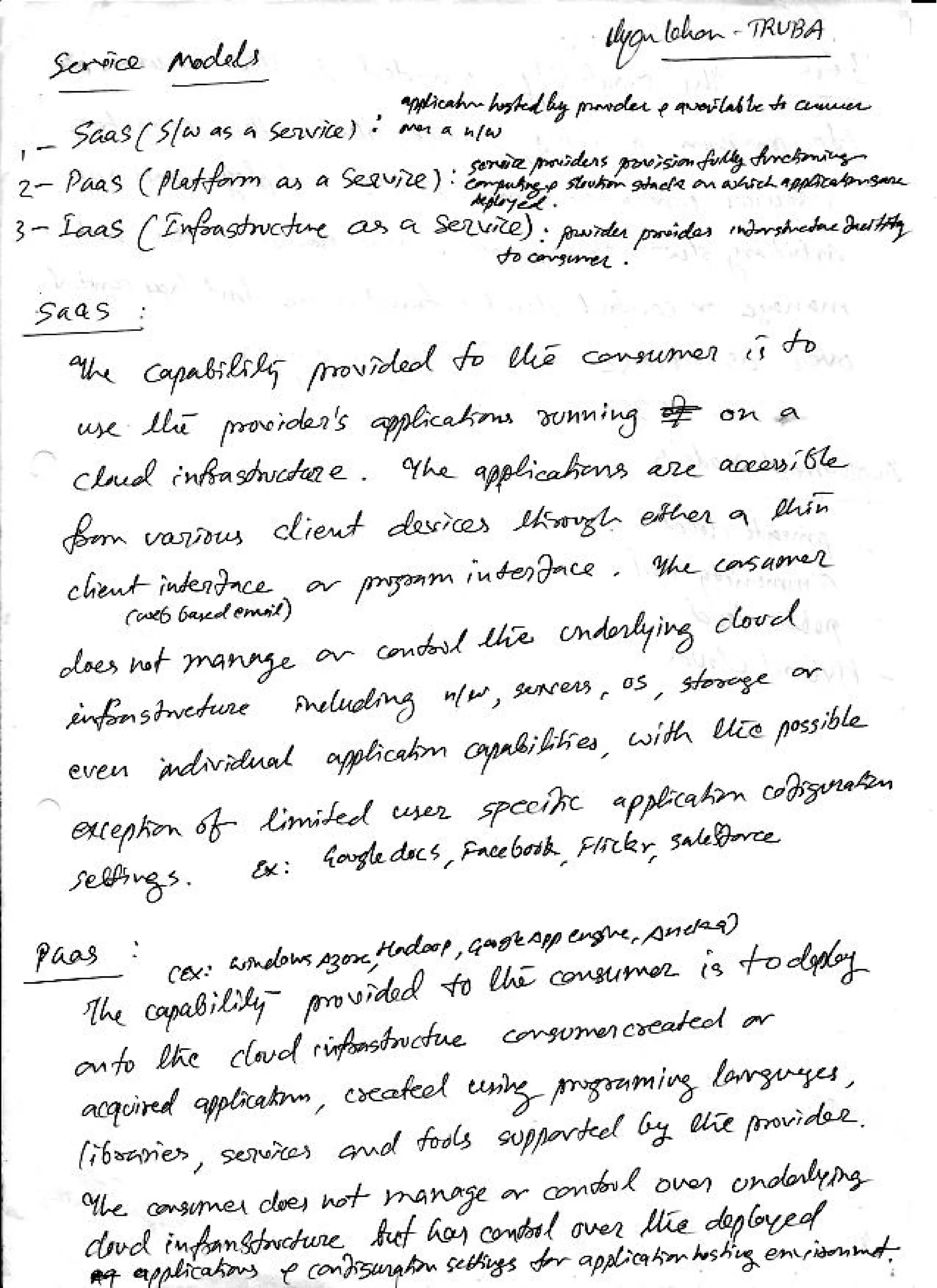 Cloud computing notes RGPV unit 1