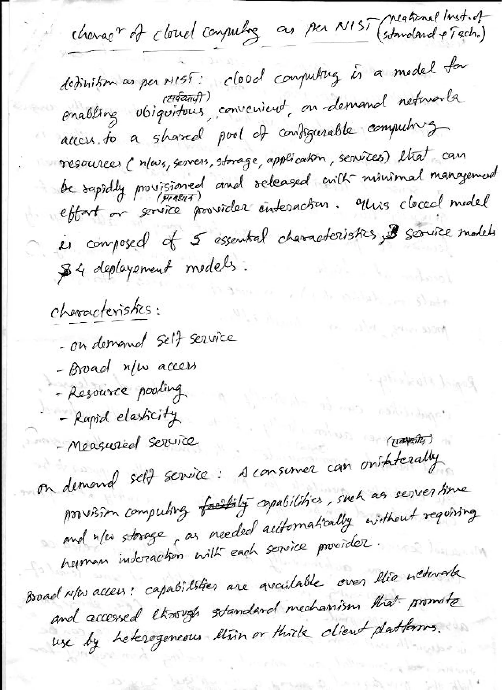 Cloud computing notes RGPV unit 1
