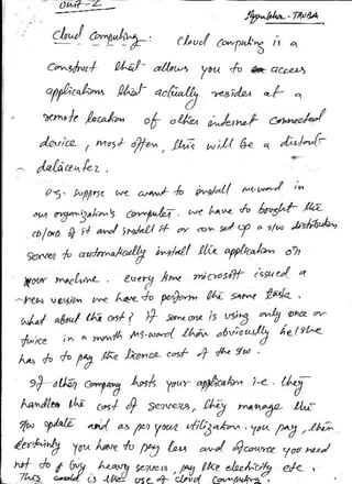 Cloud computing notes RGPV unit 1