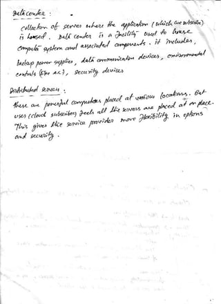 Cloud computing notes RGPV unit 1