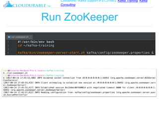 Cassandra / Kafka Support in EC2/AWS. Kafka Training, Kafka
Consulting
™
Run ZooKeeper
 