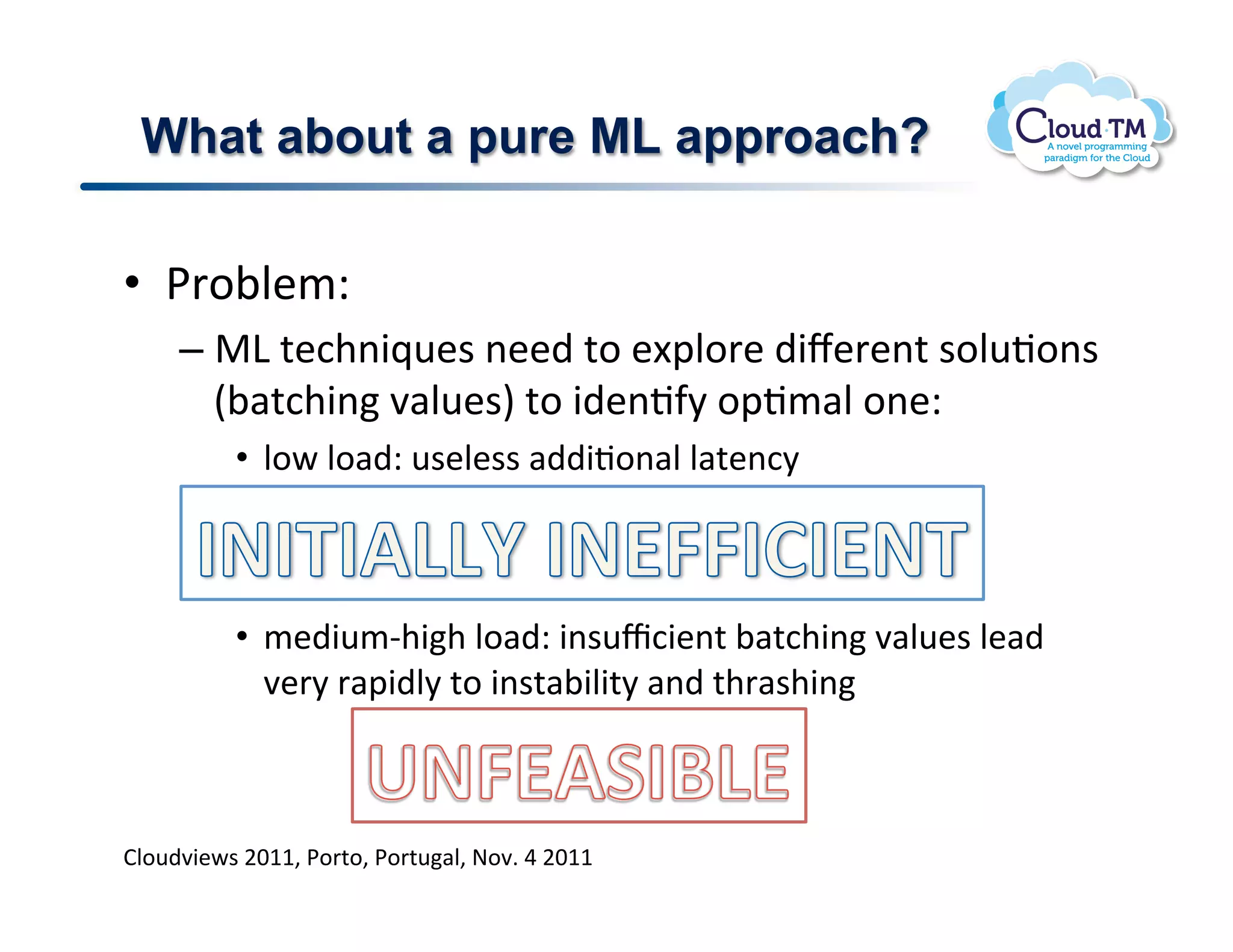 What about a pure ML approach?

•  *'.;N/Q!
     –  D!%:+(3_$!()!%.![2N.'!)3l'(%!$.NJ.($!
        E;#%:+3(!7#N$I!%.!3)(J-8!.2J/#N!.(Q!
          •  N.P!N.#)Q!$N$$!#))3J.(#N!N#%(:8!


     !
          •  /)3/C+3+!N.#)Q!3($c:3(%!;#%:+3(!7#N$!N#)!
             7'8!'#23)N8!%.!3($%#;3N3%8!#()!%+'#$+3(!
!

BN.)73P$!FGMM!*.'%.!*.'%#N!@.7]!U!FGMM!
 