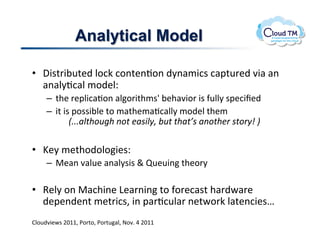 Analytical Model

•  ,3$%'3;<%&)!N.:X!:.(%&(J.(!)8(#/3:$!:#2%<'&)!73#!#(!
   #(#N8J:#N!/.)&NQ!
   –  %+&!'&2N3:#J.(!#N.'3%+/$w!;&+#73.'!3$!-<NN8!$2&:3f&)!
   –  3%!3$!2.$$3;N&!%.!/#%+&/#J:#NN8!/.)&N!%+&/!
      !!!!!!4'''5).!*+6!17*.10528)9:1;+.1.!5.<2157*.!0=12.*=9>1?1

•  z&8!/&%+.).N.3&$Q!
   –  "&#(!7#N<&!#(#N8$3$!`!b<&<3(!%+&.'8!

•  9&N8!.(!"#:+3(&!D&#'(3(!%.!-.'&:#$%!+#')P#'&!
    )&2&()&(%!/&%'3:$>!3(!2#'J:<N#'!(&%P.'X!N#%&(:3&$e!
!
BN.<)73&P$!FGMM>!*.'%.>!*.'%<#N>!@.7]!U!FGMM!
 