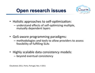 Open research issues

•  x.N3$J:!#22'.#:+$!%.!$N-C.2J/34#J.(Q!
     –  ()'$%#()!l:%$!.-!$N-C.2J/343(!/NJ2N!
        /%#NN8!)2()(%!N#8'$!!

•  b.1C#P#'!2'.'#//3(!2#'#)3/$Q!
     –  /%+.).N.3$!#()!%..N$!%.!#NN.P!2'.73)'$!%.!#$$$$!
        -#$3;3N3%8!.-!-NfNN3(!1DV$!

•  x3+N8!$:#N#;N!)#%#!:.($3$%(:8!/.)N$Q!
     –  ;8.()!7(%#N!:.($3$%(:8!!


BN.)73P$!FGMM!*.'%.!*.'%#N!@.7]!U!FGMM!
 