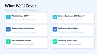Explore Cloud vs Dedicated GPU Server for ML | PPTX