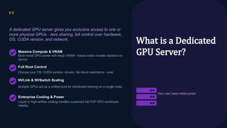 Explore Cloud vs Dedicated GPU Server for ML | PPTX