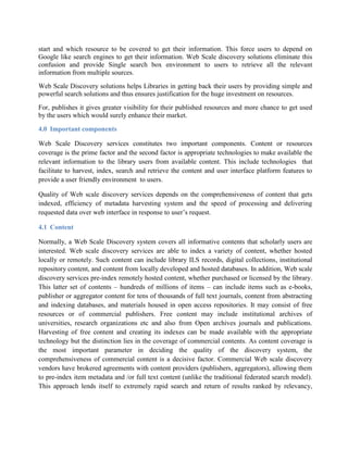 Cloud web scale discovery services landscape an overview | DOCX