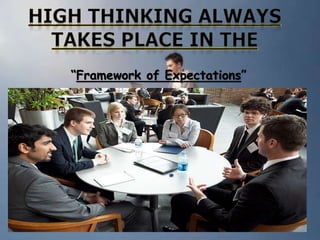 “Framework of Expectations”

 