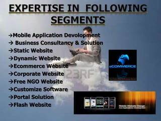 Mobile Application Devolopment

 Business Consultancy & Solution
Static Website
Dynamic Website
Ecommerce Website
Corporate Website
Free NGO Website
Customize Software
Portal Solution
Flash Website

 