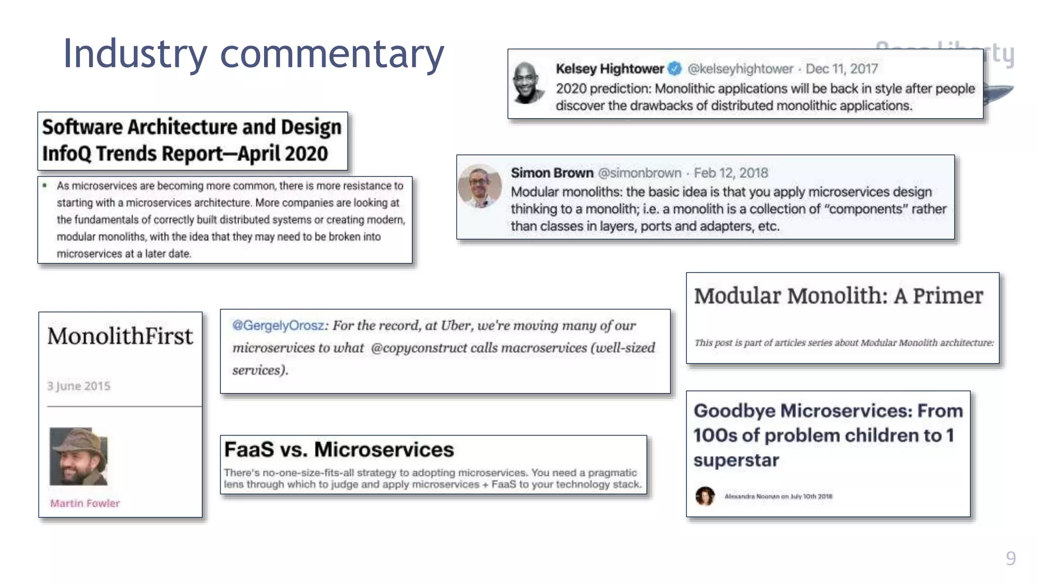 9
Industry commentary
 