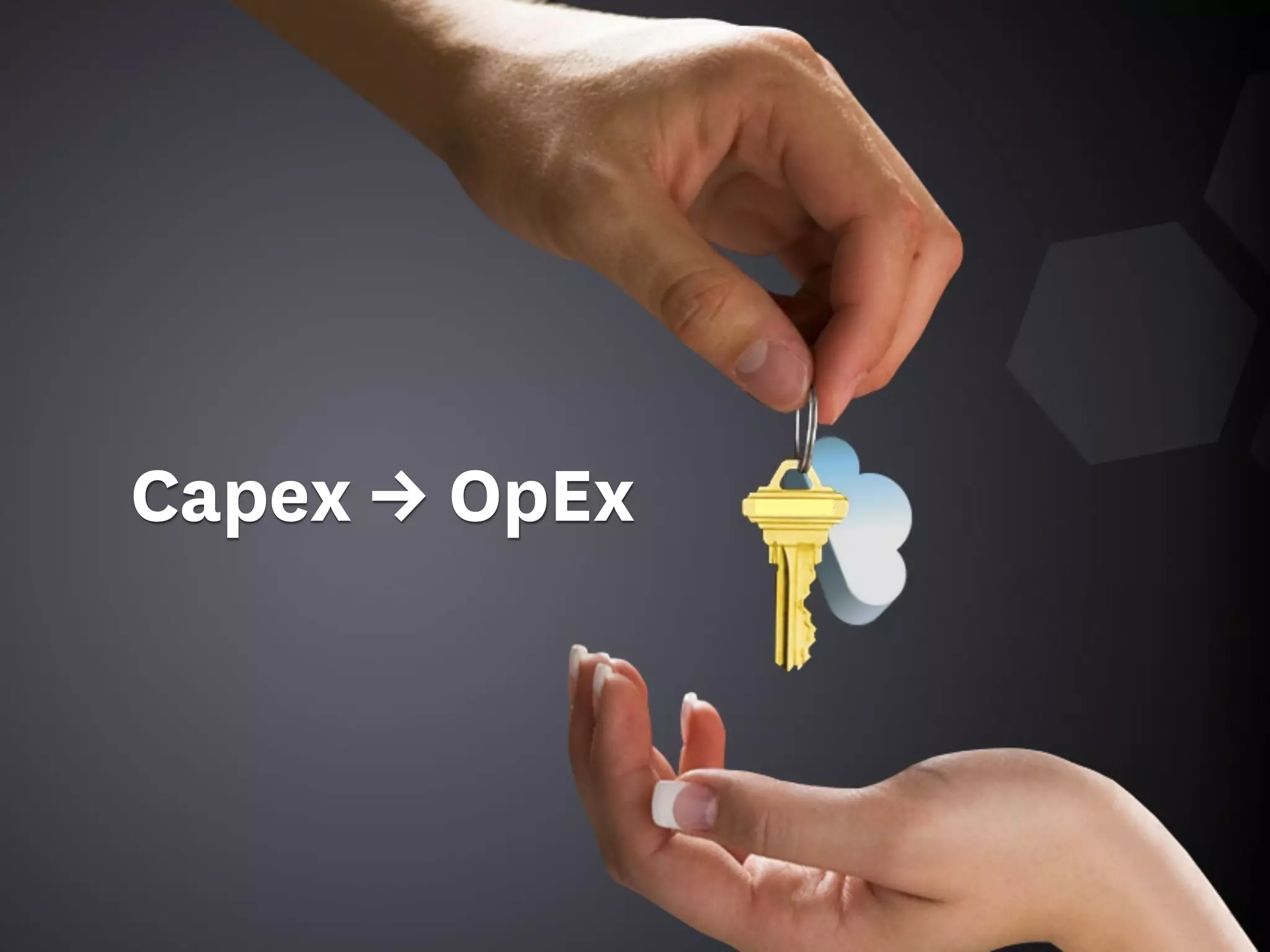 Capex → OpEx
 