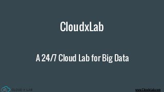 www.CloudxLab.com
A 24/7 Cloud Lab for Big Data
CloudxLab
 