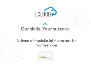 A demo of modular infrastructure for
microservices
 