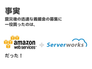 事実  
震災後の迅速な義援金の募集に  
一役買ったのは、　  
  
  
  
  

だった！  

 