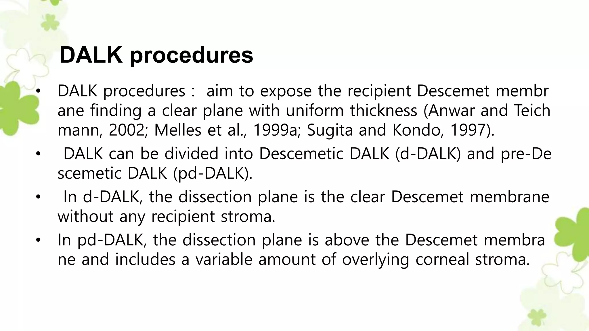 Postoperative Complication of DALK | PPTX