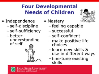 Iowa 4-H Clover Kids Positive Child Development | PPTX