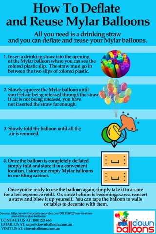 How To Deflate and Reuse Mylar Balloons